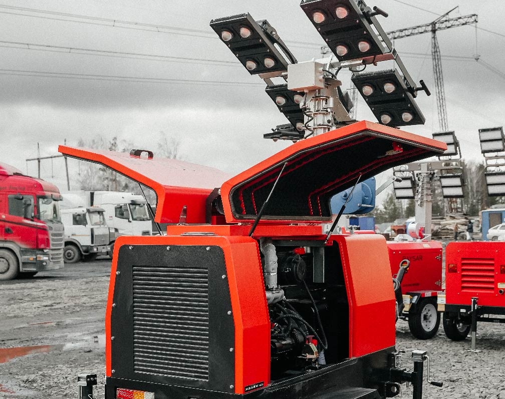 Осветительная мачта BAYSAR DM-16 со встроенным генератором 8 кВт